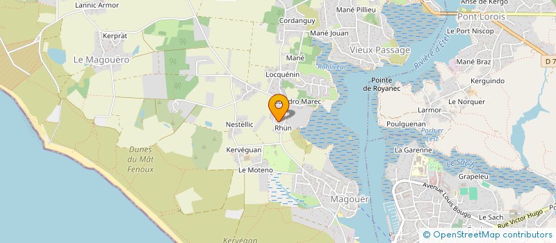 localisation de l'entreprise INDIVISION LE GUENNEC  PLOUHINEC