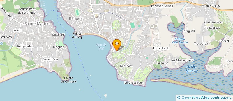 localisation de l'entreprise INDIVISION LE GUENNEC  BENODET