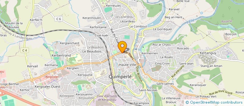 localisation de l'entreprise INDIVISION LE GUYON M & A  QUIMPERLE