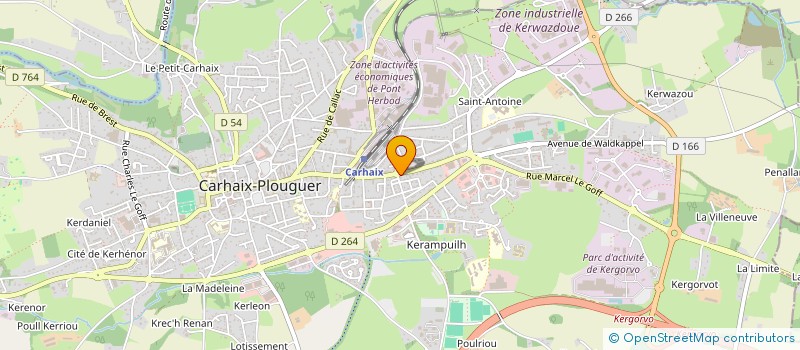 localisation de l'entreprise INDIVISION LE MAITRE LE GARS à CARHAIX-PLOUGUER