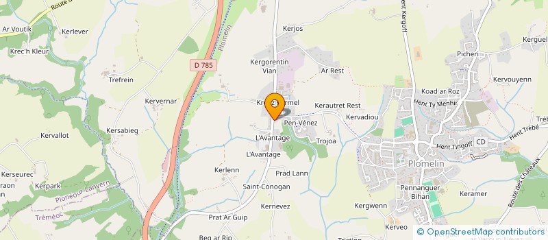 localisation de l'entreprise INDIVISION LE PAPE YVES ET FILS  PLOMELIN