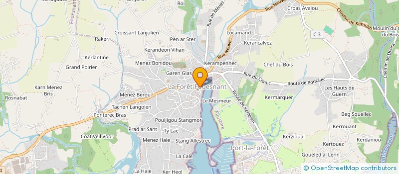 localisation de l'entreprise INDIVISION LE REUN - AUFFRAY  LA FORET-FOUESNANT