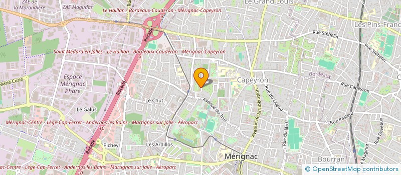 localisation de l'entreprise INDIVISION LEBLANC / POIRIER  MERIGNAC