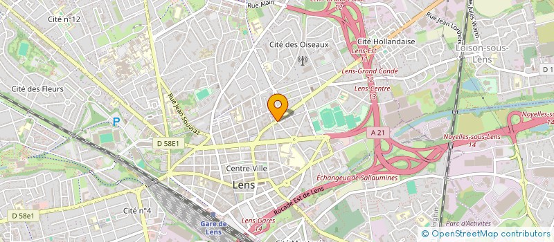 localisation de l'entreprise INDIVISION LECRY RENE  LENS