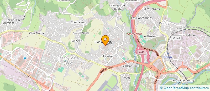 localisation de l'entreprise INDIVISION LEGER  EPAGNY METZ-TESSY