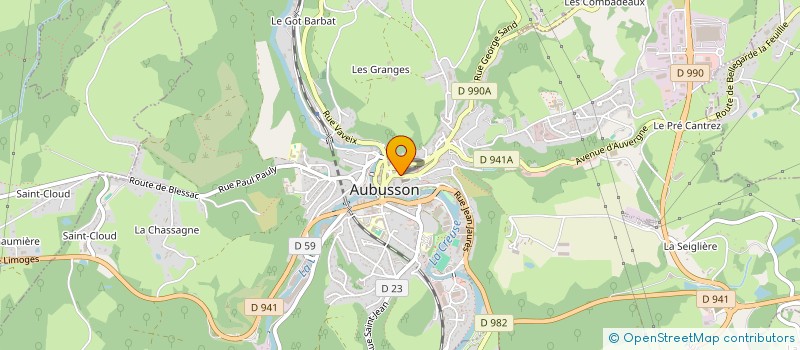 localisation de l'entreprise INDIVISION LEGOUEIX CAMILLE à AUBUSSON