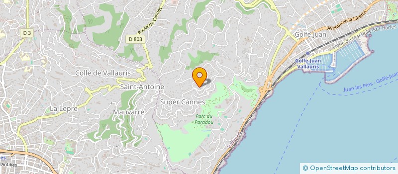 localisation de l'entreprise INDIVISION LES PROXYMES à VALLAURIS