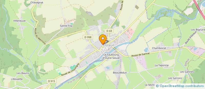 localisation de l'entreprise INDIVISION LESCURE JEANINE ET GEORGES  EBREUIL