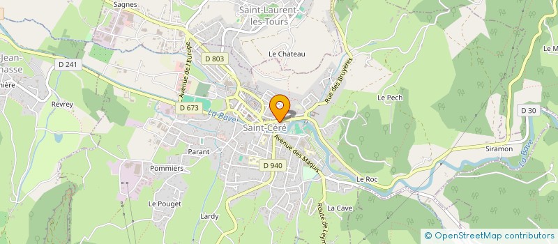 localisation de l'entreprise INDIVISION LESCURE LARRIBE à SAINT-CERE