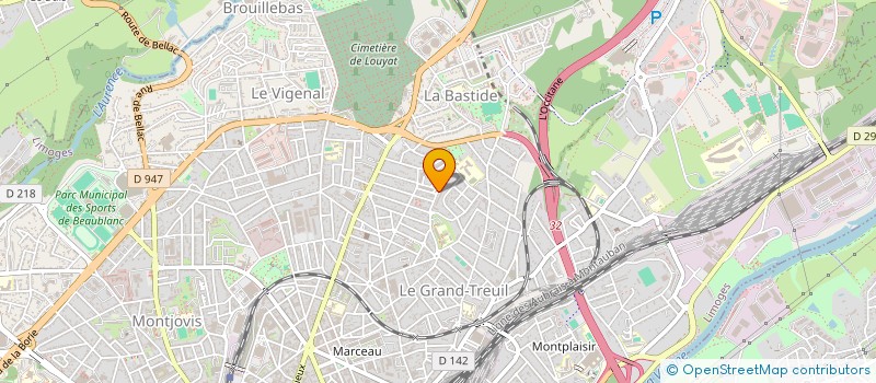 localisation de l'entreprise INDIVISION LINDA IDRIS BRICE GRONDIN LIMOGES à LIMOGES
