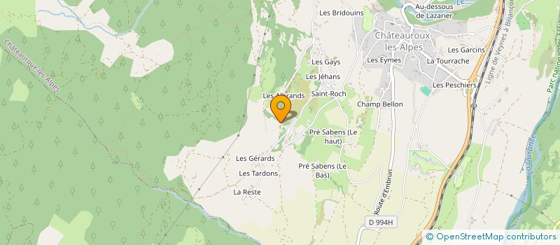 localisation de l'entreprise INDIVISION LOCATION BRANDONS  CHATEAUROUX-LES-ALPES