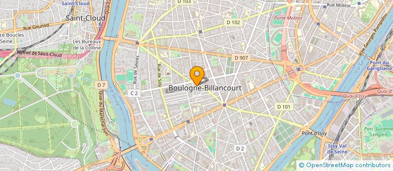 localisation de l'entreprise INDIVISION M ET MME MALAVAL à BOULOGNE-BILLANCOURT