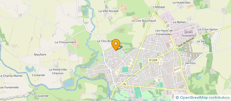 localisation de l'entreprise INDIVISION M. ET MME VALLEE  MORDELLES