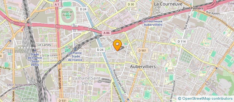 localisation de l'entreprise INDIVISION M.HUNAUT ET M. GRENIER-BOLEY  AUBERVILLIERS