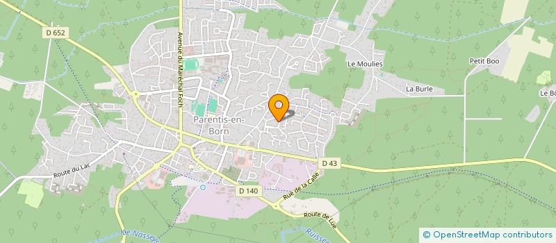 localisation de l'entreprise INDIVISION MARQUET REBOLIA  PARENTIS-EN-BORN