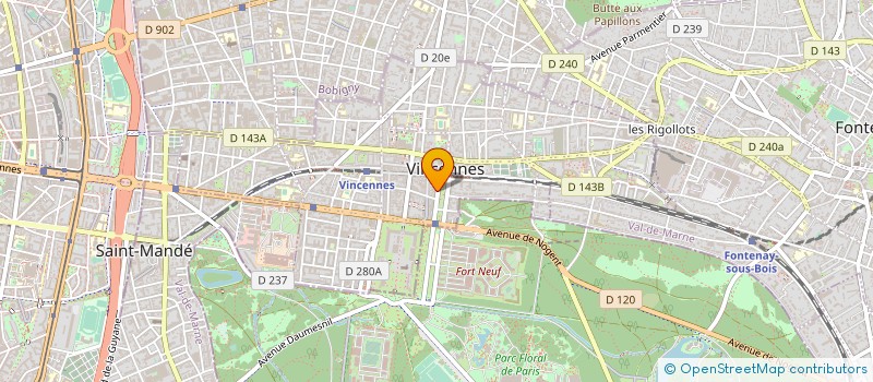 localisation de l'entreprise INDIVISION MARTIN DE VAUXMORET à VINCENNES