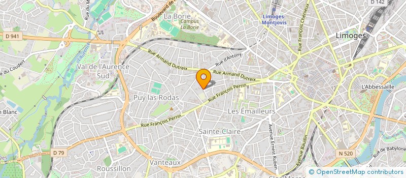 localisation de l'entreprise INDIVISION MAZAUD CRUYPENNINCK à LIMOGES