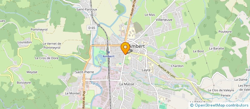 localisation de l'entreprise INDIVISION MERLE GAUDEL  AMBERT