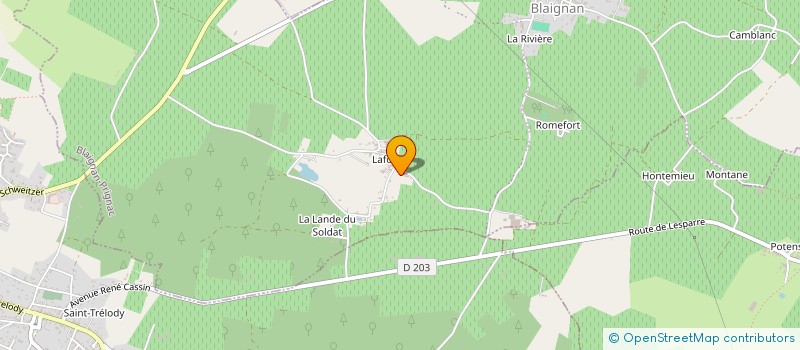 localisation de l'entreprise INDIVISION MERLET JEAN YVES ET CATHERINE à BLAIGNAN-PRIGNAC