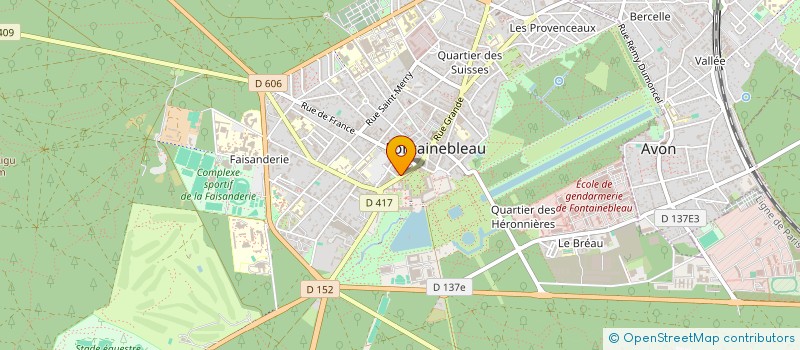 localisation de l'entreprise INDIVISION MICHEL CORINNE ET SEBASTIEN  FONTAINEBLEAU