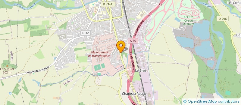 localisation de l'entreprise INDIVISION MICHEL PAULSERGE DENIS  ISSOIRE