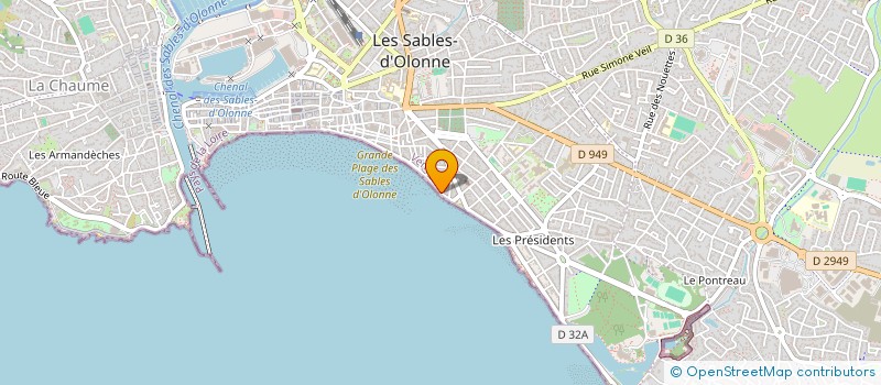 localisation de l'entreprise INDIVISION MICHENAUD JEAN-RAPHAEL ET JEANNY  LES SABLES-D'OLONNE