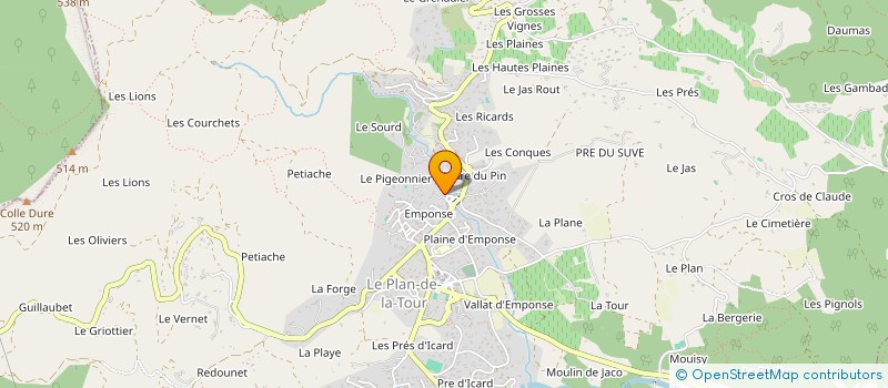 localisation de l'entreprise INDIVISION MONCEAU - MALE  LE PLAN-DE-LA-TOUR