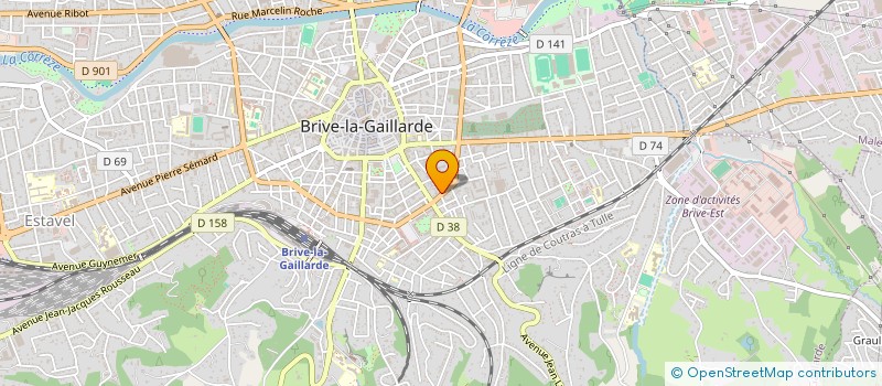 localisation de l'entreprise INDIVISION MONTOURCY JACQUES ET NADINE  BRIVE-LA-GAILLARDE