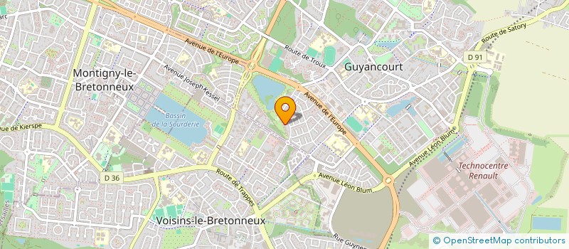 localisation de l'entreprise INDIVISION MOREL CADET  GUYANCOURT