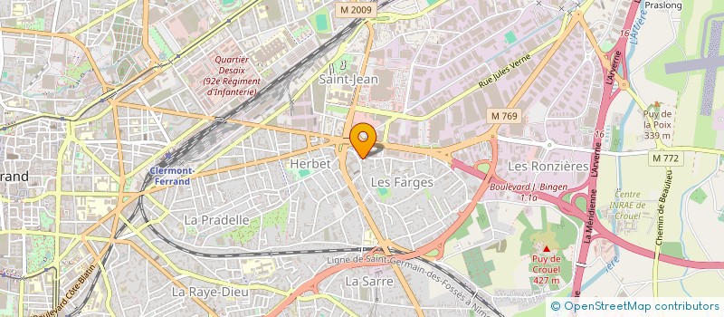 localisation de l'entreprise INDIVISION MOUSSY BOUCHERON  CLERMONT-FERRAND