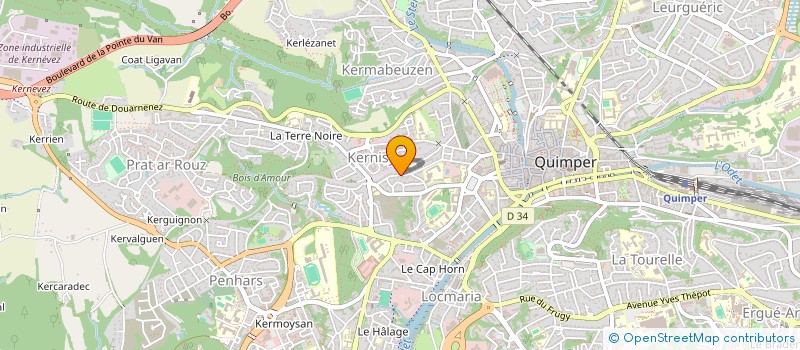 localisation de l'entreprise INDIVISION MOUTON LAETITIA ET RUSE GUILLAUME à QUIMPER