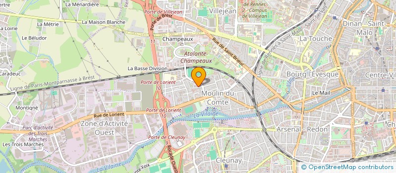 localisation de l'entreprise INDIVISION MR ET MME BRUN  RENNES