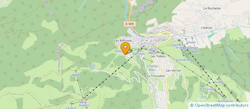 localisation de l'entreprise INDIVISION NATHALIE ET LAURENT THEVENET à LA CLUSAZ