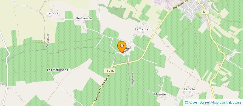localisation de l'entreprise INDIVISION OCTAVE BREDON à SEGONZAC