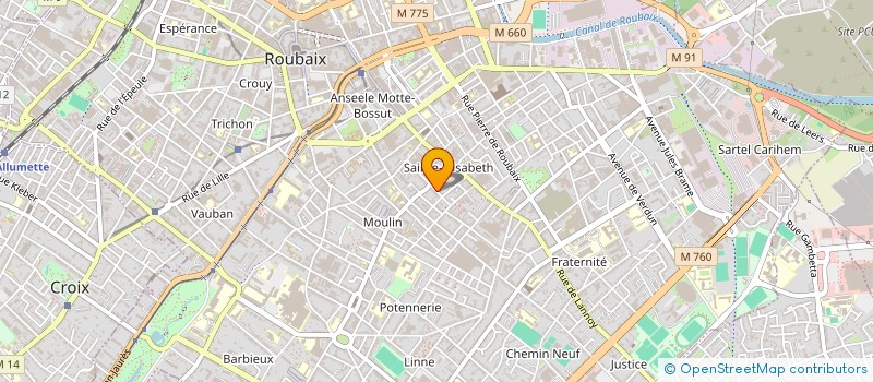 localisation de l'entreprise INDIVISION ORIOL/BAUDON  ROUBAIX