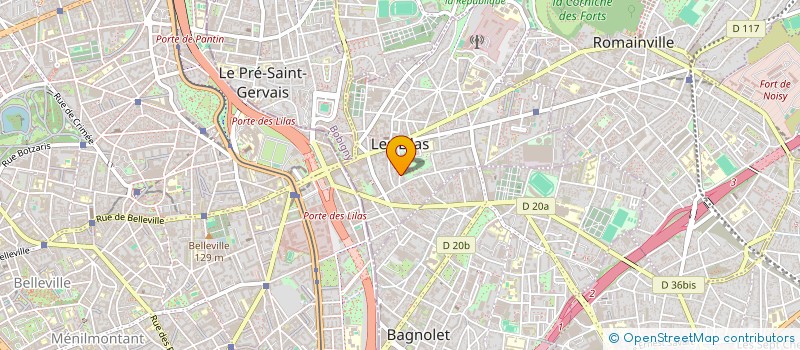 localisation de l'entreprise INDIVISION OSORIO à LES LILAS