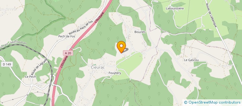 localisation de l'entreprise INDIVISION OULABSIR LENI - OULABSIR ELLA  CIEURAC