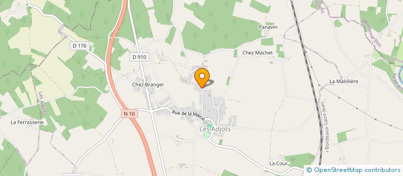 localisation de l'entreprise INDIVISION PACTON RESTOUX à LES ADJOTS