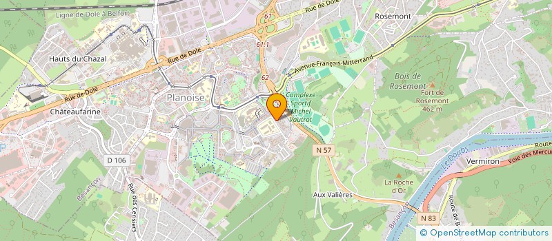 localisation de l'entreprise INDIVISION PAILLARD/BARRERE  BESANCON