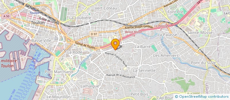 localisation de l'entreprise INDIVISION PALLEC DUVERNEY  TOULON