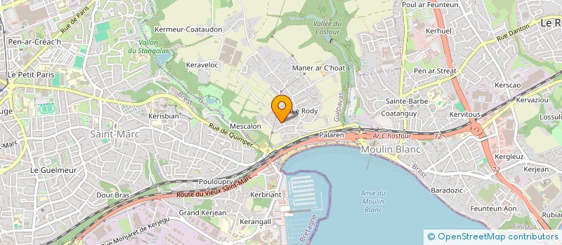 localisation de l'entreprise INDIVISION PARNET - CAPITAINE TOULOUZOU  GUIPAVAS