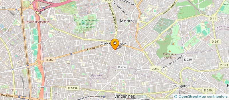 localisation de l'entreprise INDIVISION PASCAL MOURGUE (JUDITH ET MARION) à MONTREUIL