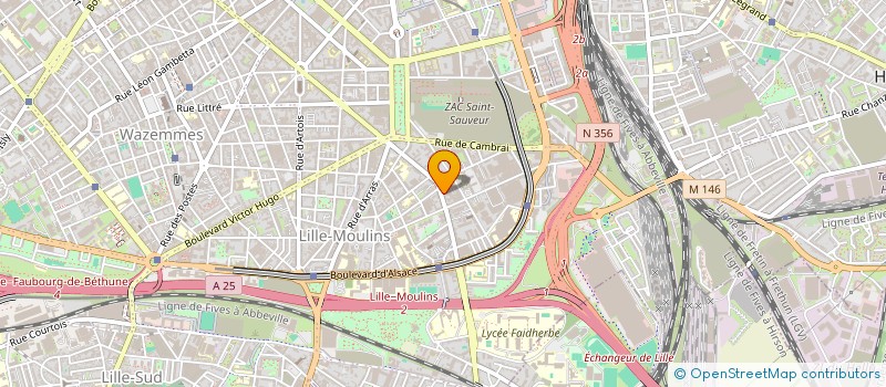 localisation de l'entreprise INDIVISION PAUCHET BRONSART à LILLE