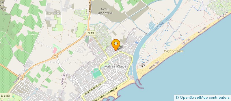 localisation de l'entreprise INDIVISION PAUL ET BRIGITTE VAREL  VALRAS-PLAGE