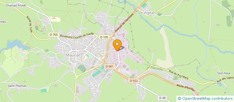 localisation de l'entreprise INDIVISION PAUTARD à MAURIAC