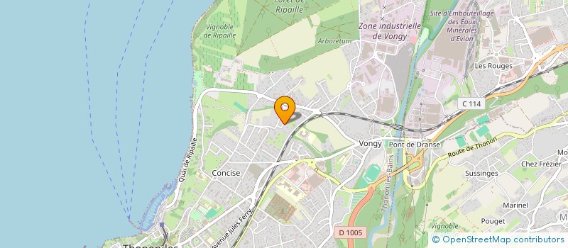 localisation de l'entreprise INDIVISION PEILLEX EMMANUEL - VERONIQUE à THONON-LES-BAINS
