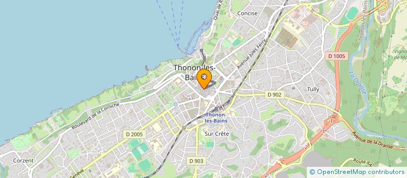 localisation de l'entreprise INDIVISION PELLISSIER C ET JAILLET J à THONON-LES-BAINS