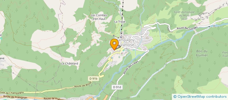 localisation de l'entreprise INDIVISION PENASA DAUNES  CHAMPAGNY-EN-VANOISE