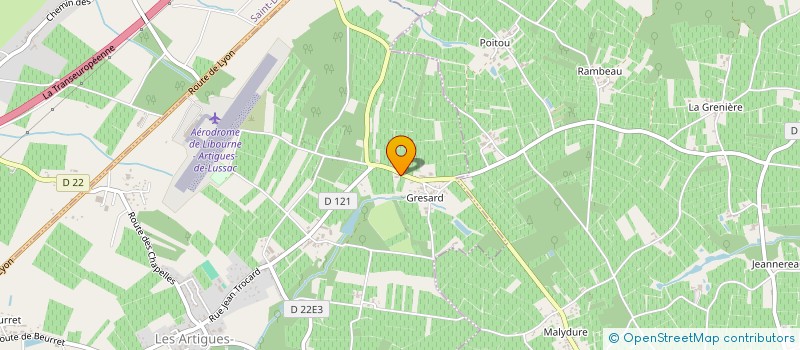 localisation de l'entreprise INDIVISION PENEAU DUPUY GAUFRIT SALVERT  LES ARTIGUES-DE-LUSSAC