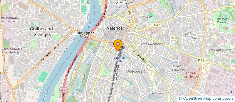 localisation de l'entreprise INDIVISION PERRI PREUSS (22 RUE PASTEUR -VALENCE)  VALENCE